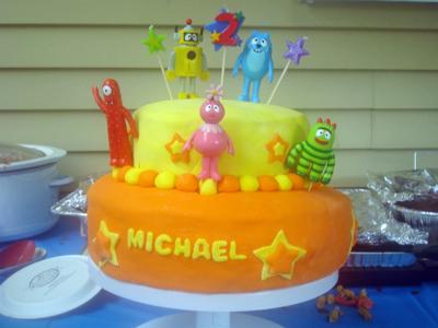 Gabba Gabba Birthday Cake on Homemade Yo Gabba Gabba Cake