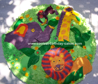 Monkey Birthday Cake on Jungle Cake 25