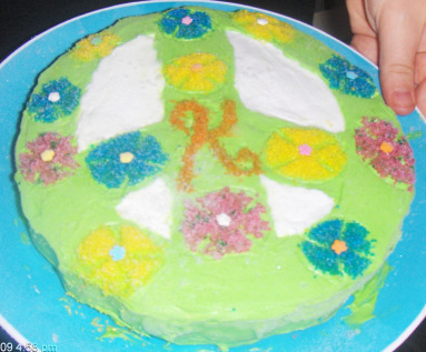 Peace Sign Birthday Cakes on Peace Sign Luau Cake