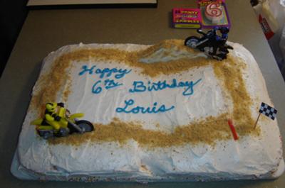 Kids Birthday Cakes on Motorcycle Cake