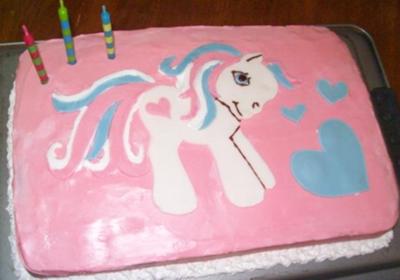  Pony Birthday Cake on Pink  My Little Pony  Cake