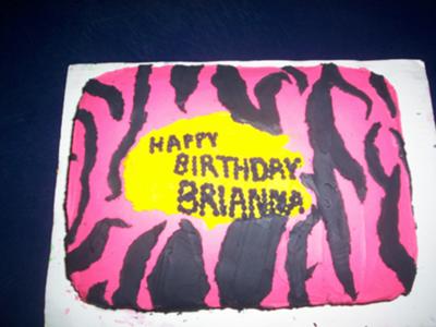 Zebra Print Birthday Cakes on Pink Zebra Cake