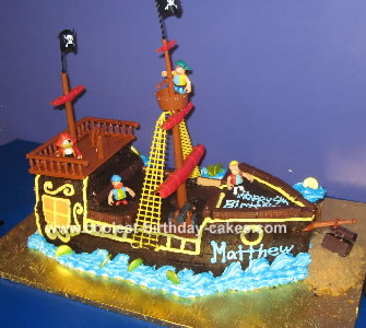 Pirate Birthday Cakes on Captain Matthew S Mega Pirate Ship