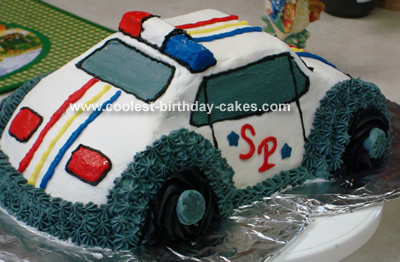 Cars Birthday Cake on Police Car Cake 3