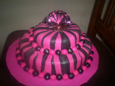 Zebra Birthday Cakes on Rock Star Diva Cake