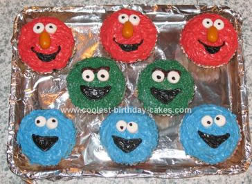 Sesame Street Birthday Cake on Sesame Street Cupcakes 8
