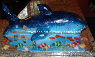 Shark Birthday Cake on Shark Cake 14