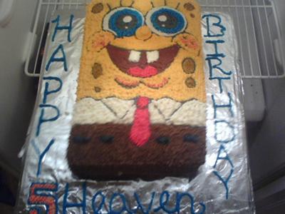 spongebob drinking game on Spongebob cake