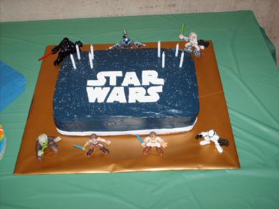 Star Wars Birthday Party on Star Wars Cake