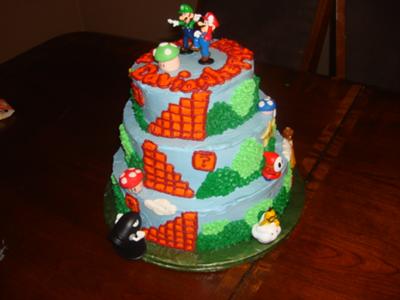 Super Mario Birthday Cake on Super Mario Cake