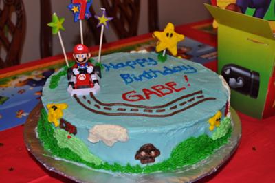 Super Mario Birthday Cake on Super Mario Kart Cake
