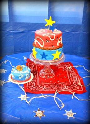 Cowgirl Birthday Cakes on Western Star First Birthday Cake