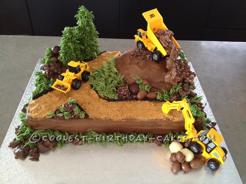 Construction 4th Birthday Cake Topper for Kids Boy Girl Truck Excavator  Forklift Dump Bulldozer Road Roller Engineering Themed Four Year Old Happy  Birthday Party Supplies  Amazonin Grocery  Gourmet Foods