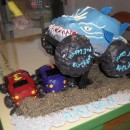 Amazing Shark Monster Truck Cake