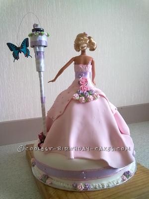 Coolest Barbie and Flying Butterfly Cake