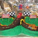 Coolest Cars Race Track 2nd Birthday Cake