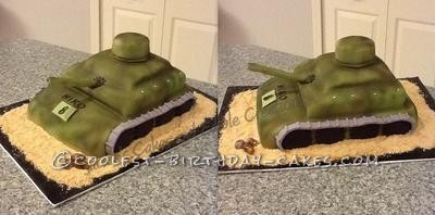 Coolest Army Tank Birthday Cake