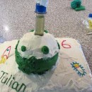 Coolest Bubbling Science 6th Birthday Cake