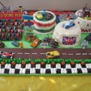 Awesome CARS 2 Scene Made of Cakes for a 4th Birthday