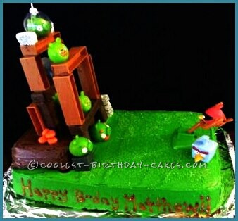 Easy Angry Birds Birthday Cake