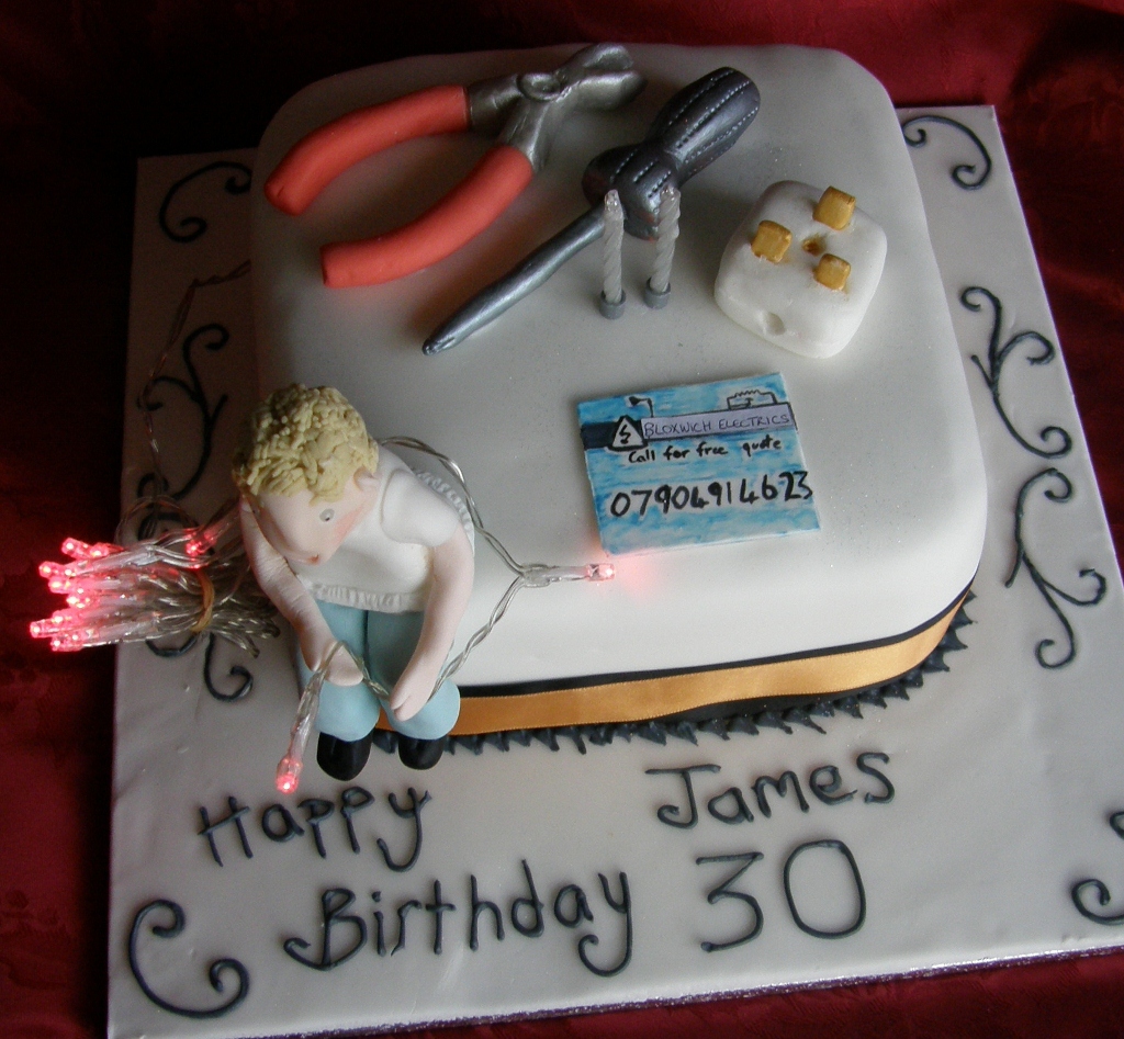 Coolest Electrician Birthday Cake