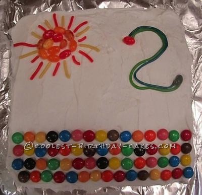 Easy Hungry Caterpillar Book Cake