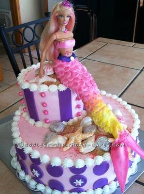 Coolest Merliah the Mermaid Barbie Birthday Cake