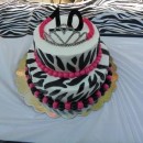 Coolest Princess Zebra Print Cake