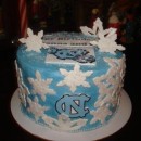 Coolest Tarheel Snowflake Birthday Cake