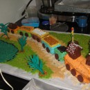 Coolest Train Cake for my Daughter's 5th Birthday