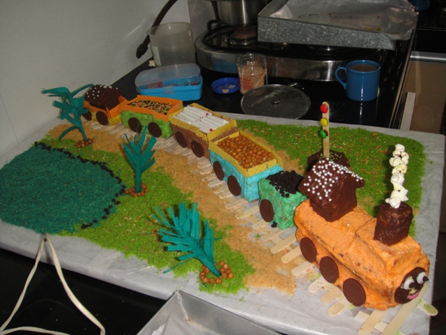 Coolest Train Cake for my Daughter's 5th Birthday