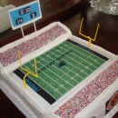 Coolest 80th Birthday Football Stadium Cake