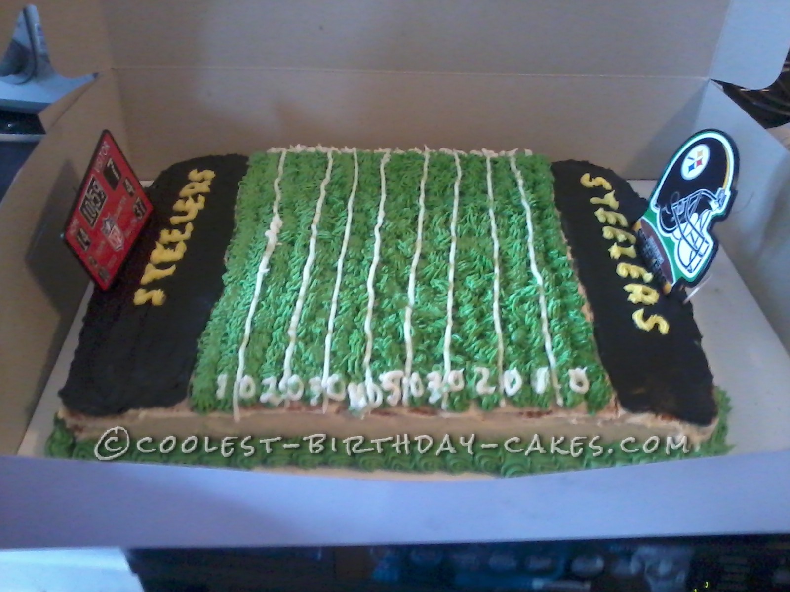 Coolest Steelers Football Field Cake