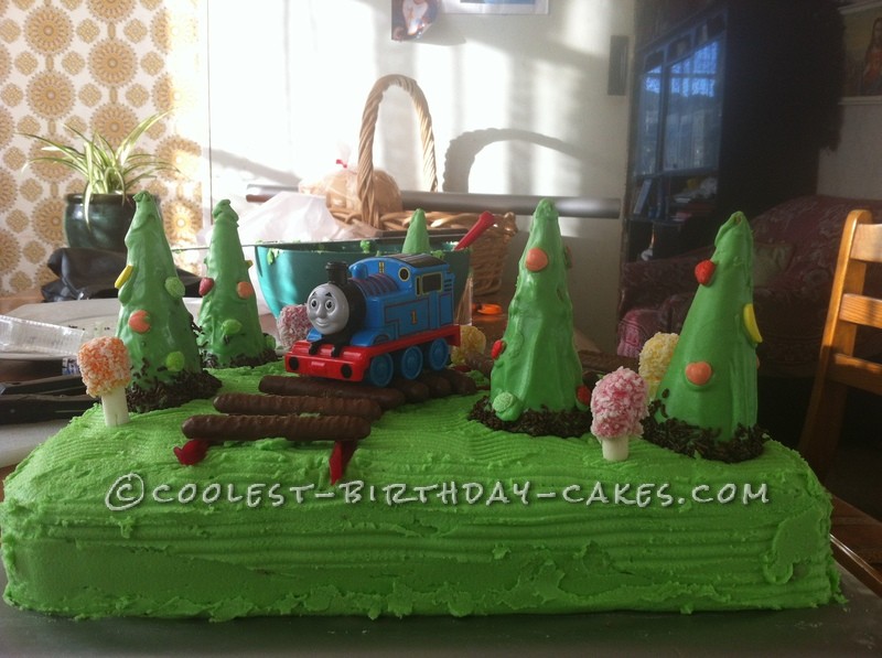 Coolest Train Cake for a 2-Year Old Boy