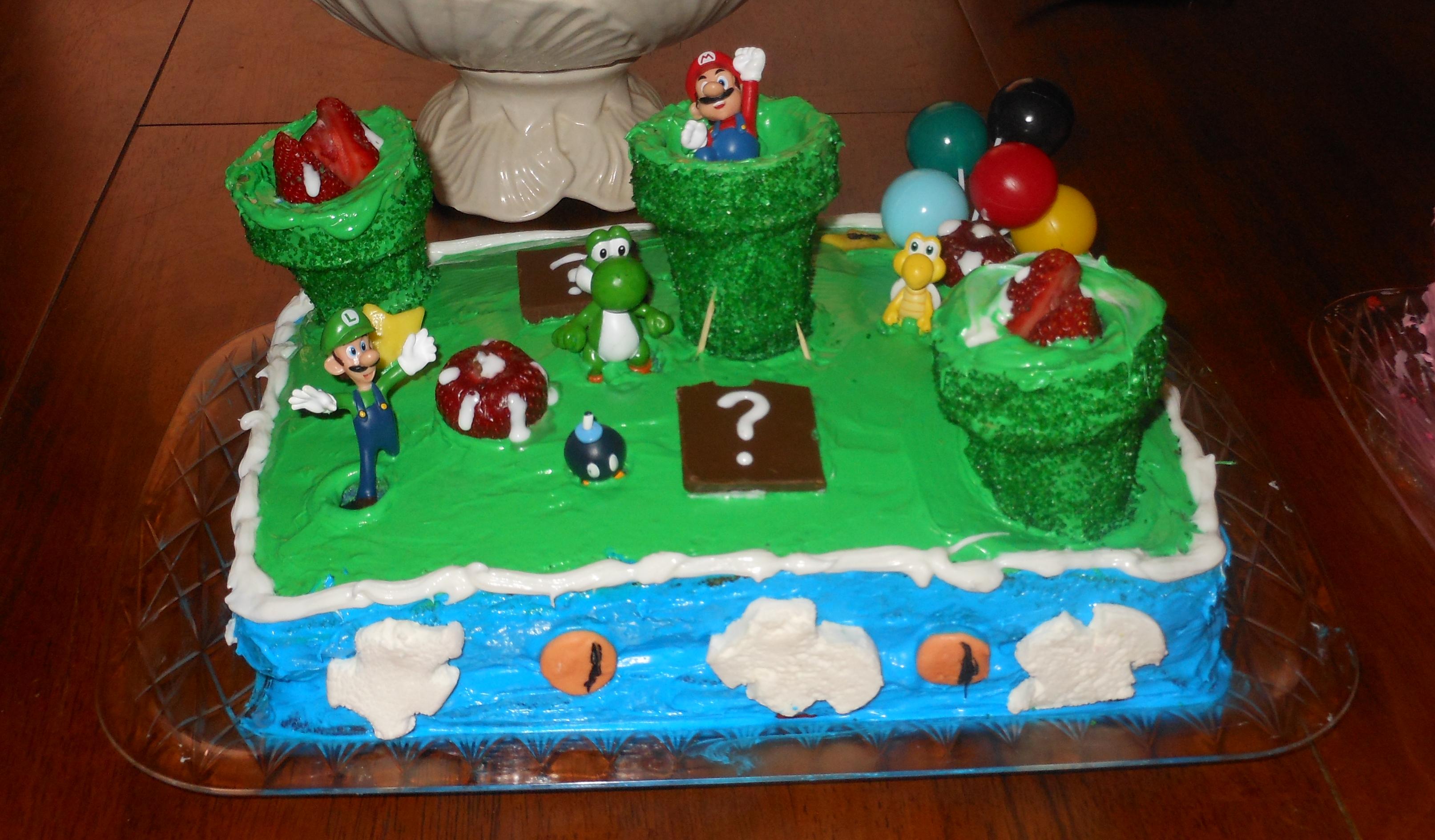 Cool Mario-Themed Cake for 6-Year-Old Boy