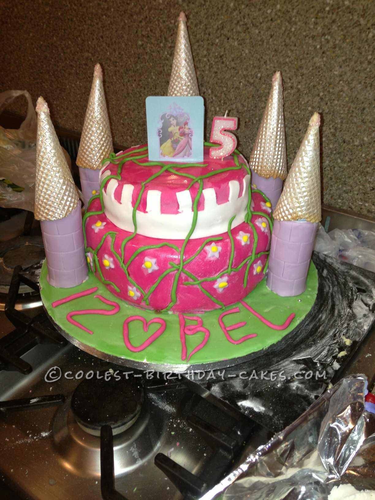 My Homemade Princess Castle Birthday Cake