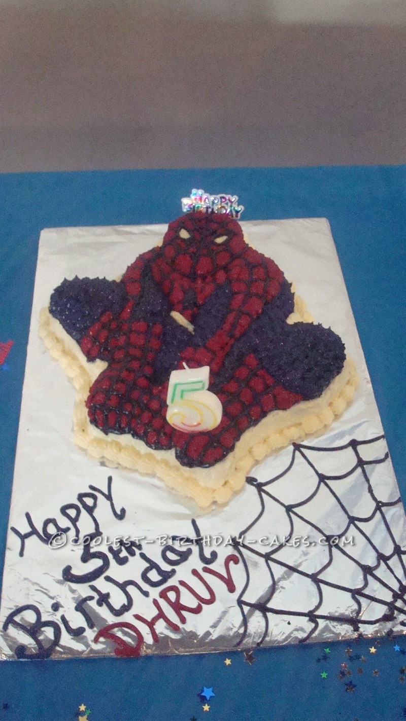 Spider Man Birthday Cake for my 5-Year-Old Spiderman