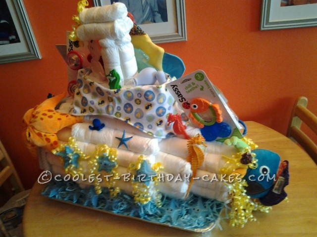 Awesome Submarine Under the Sea Diaper Cake