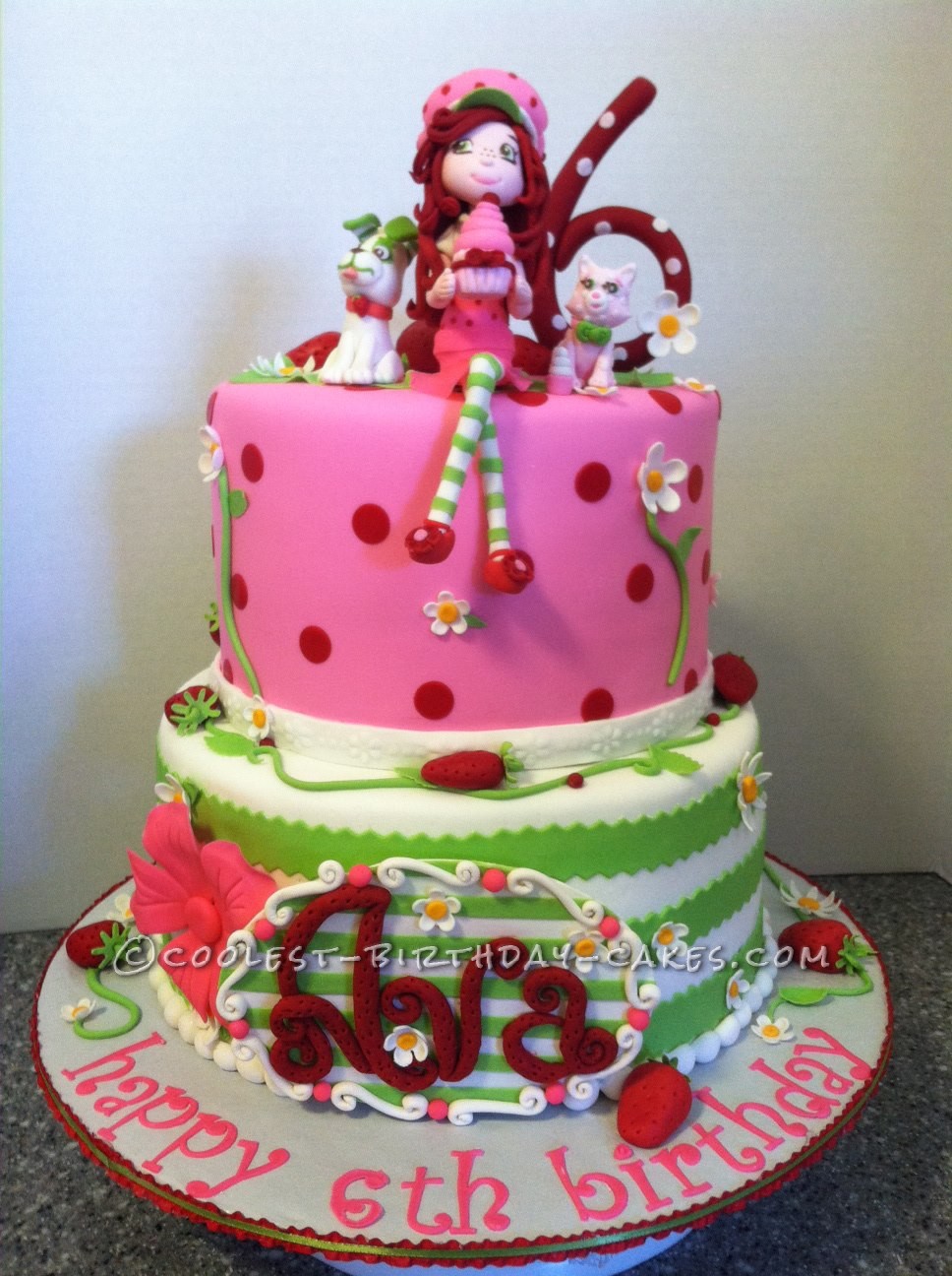 Absolutely the Cutest Strawberry Shortcake and Friends Cake