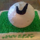 Big Golf Ball Birthday Cake