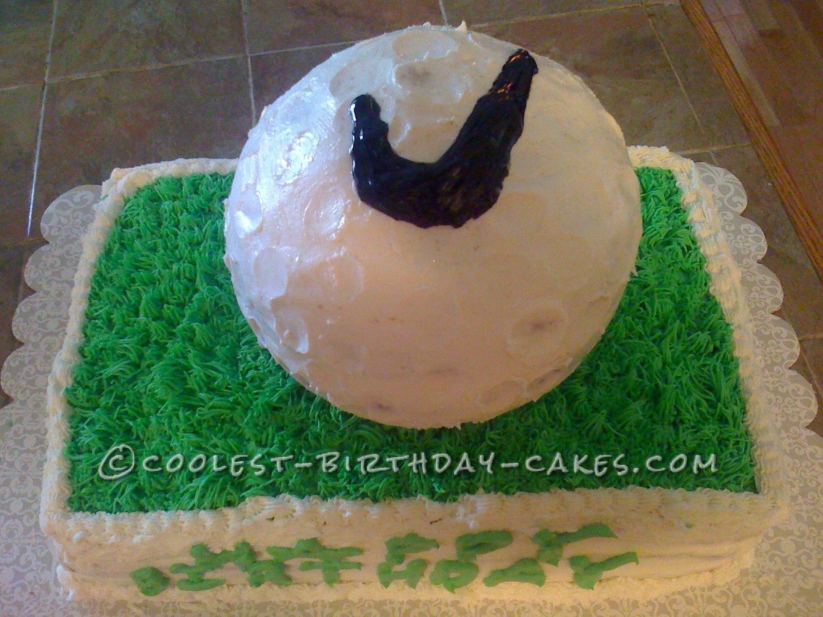 Big Golf Ball Birthday Cake