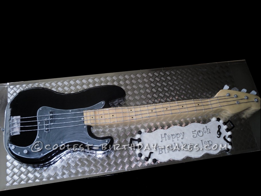 Coolest Life-Size Bass Guitar Cake