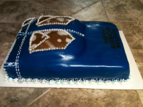 Coolest Miss Me's Cowhide Bling Jean Birthday Cake