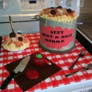 Coolest Spaghetti and Meatballs Birthday Cake