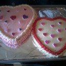 Valentine's Day Cakes Using Heart-Shaped Cake Pans