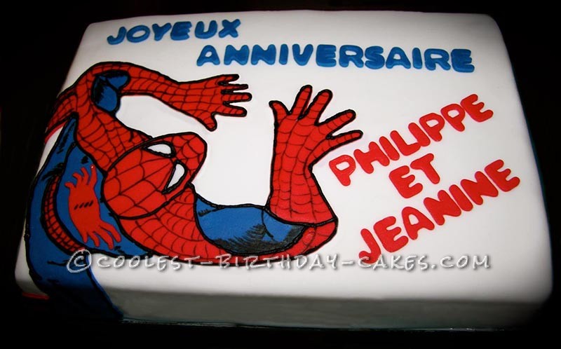 Dynamic Spiderman Birthday Cake