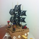 Easy Pirate Ship Cake