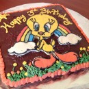 Easy Tweety Bird 3rd Birthday Cake