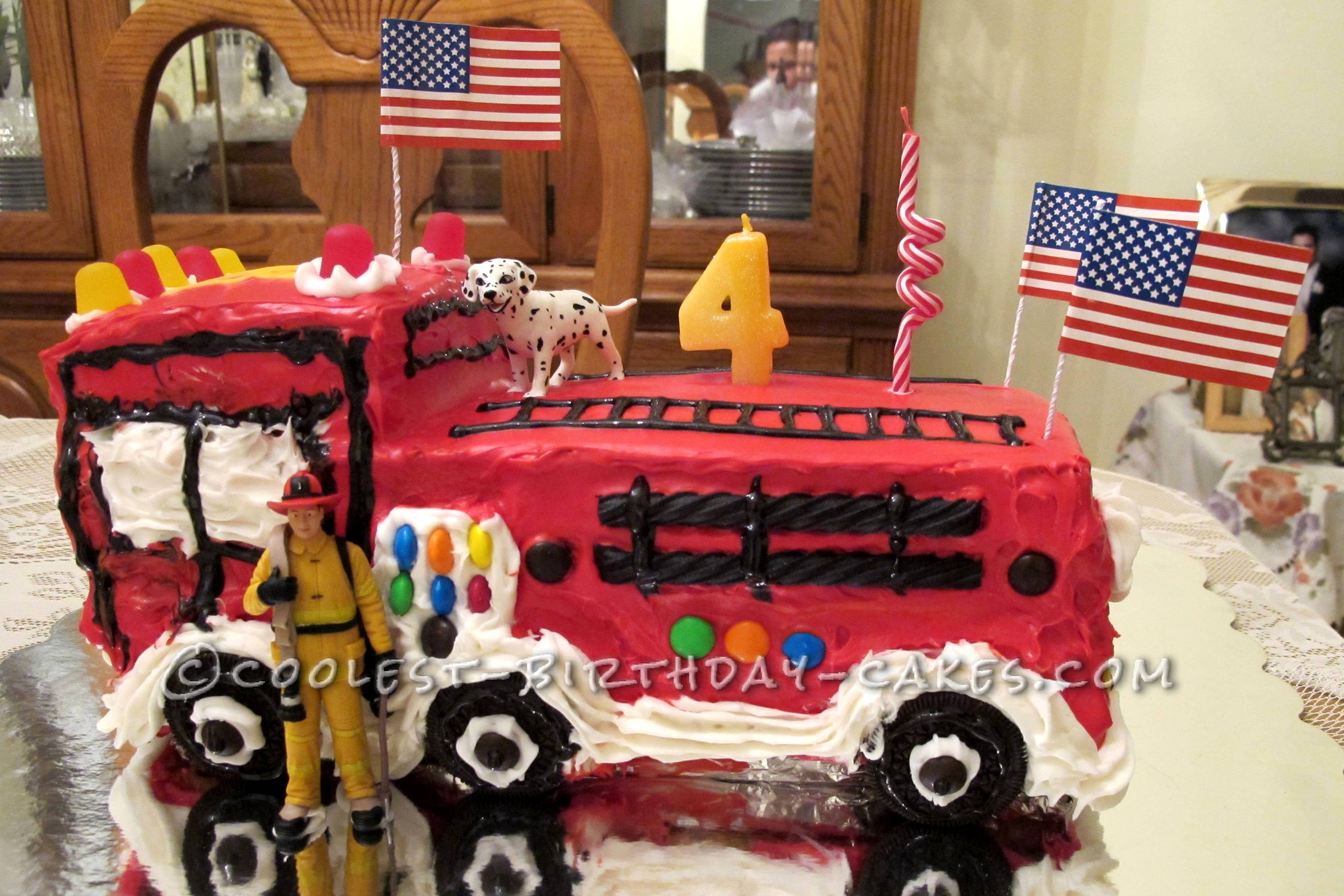 Coolest Fire Truck Cake