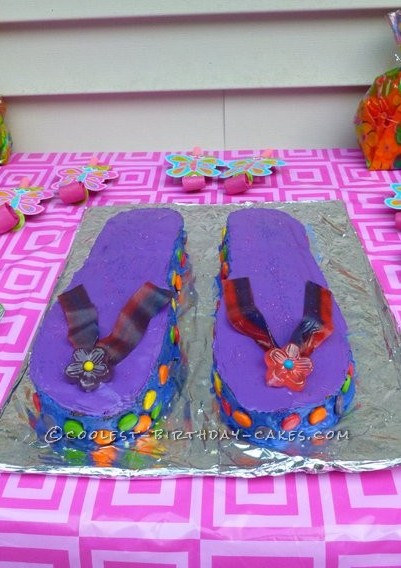 Coolest Flip Flop Birthday Cake